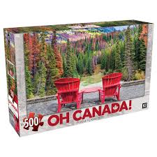 Looking for a perfect family project, one that won't tie up a table forever? 500 Piece Deck Chairs With A View Oh Canada Photographic Puzzle Walmart Canada