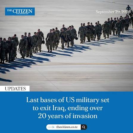 US forces are set to leave their last bases in Iraq by Wednesday, ending a  military presence that began with the 2003 invasion and continued through  the fight against Islamic State. The