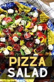 Pizza Salad Recipe Pizza Salad Salad Fun Easy Recipes