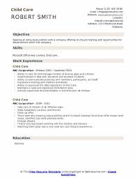 Child Care Resume Samples Qwikresume