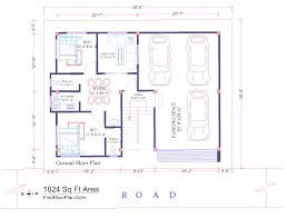 Interior and exterior elevation right & left. 2d Floor Plan In Autocad With Dimensions 38 X 48 Dwg And Pdf File Free Download First Floor Plan House Plans And Designs