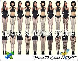 Black And White Stockings Black White Tights Sims 4 Black And White Tights Sims 4 Clothing