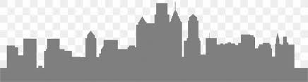Modern and flat illustration featuring philadelphia skyline with silhouettes of its classic buildings and cultural landmarks. Philadelphia Skyline Silhouette Png 1000x267px Philadelphia Architecture Art Black And White Brand Download Free