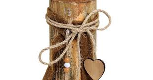 Holzpfahl Mit Metall Kerzenflamme Dekorativer Schleife Holz Deko 8x8x44 Cm Kaufen Matches21 Weihnachten Holz Weihnachtsdeko Holz Weihnachtsholz