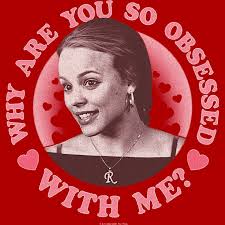 Men's Mean Girls Valentine's Day Regina George Why are You so Obsessed With  Me Graphic Tee Red Large