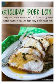 Roasted pork loin with plums and mint sauce. Make Ahead Oven Roasted Pork Loin Peanut Blossom