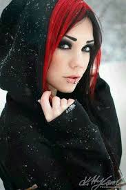 That's a big commitment that is near impossible to remove. Hair Gothic Beauty Goth Beauty Gothic Girls