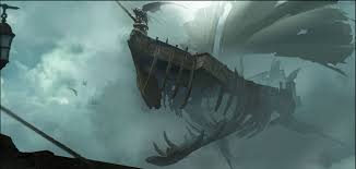 There's even a flying ghost ship that is said to appear and later shows up having been enthralled by ainz offscreen. Artstation Ghost Ship H S Fuhao