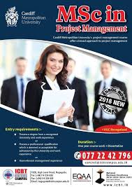 Msc In Project Management Nugegoda Project Management Courses Project Management Business Administration Degree