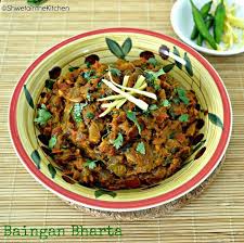 Baigan Bharta Oven Roasted Eggplant Recipe Shweta In The Kitchen Recipe Roasted Eggplant Recipes Oven Roasted Eggplant Indian Food Recipes