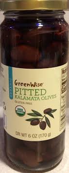 Kalamata olive or greek olive is a variety of black olive cultivated in the mediterranean region. Pitted Kalamata Olives Organic Greenwise 6 Oz 170 G