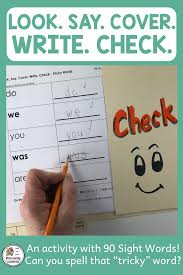 Look Say Cover Write Check Is A Printable Sight Word Activity That Helps Children To Learn To Read And Phonics Jolly Phonics Tricky Words Jolly Phonics