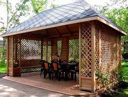 22 Beautiful Garden Design Ideas Wooden Pergolas And Gazebos Improving Backyard Designs Gazebo Plans Rectangular Gazebo Backyard Gazebo