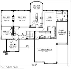 A ranch home may have simple lines and lack of embellishment, presenting a clean façade, while farmhouse will boast generous porch space for outdoor living. Ranch Style House Plan 3 Beds 2 Baths 2449 Sq Ft Plan 70 1248 Ranch House Plans Floor Plans Ranch Ranch Style House Plans