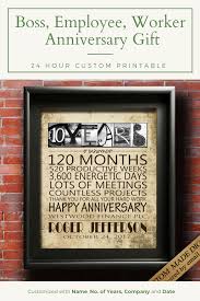 A milestone this important calls for classy 25th anniversary gifts, so if you're going the traditional silver route, consider gorgeous jewelry or engraved keepsakes. Work Anniversary Gift 10 Year 15 Year 20 Year 25 Year 30 Year 35 Year Letter Art Gifts