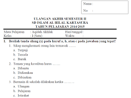Soal Mi Kelas 1 Semester 2 Ilmusosial Id