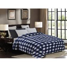 Lorient Home Ultra Soft Premium Reversible Microfiber Sherpa Blanket Full Queen 92x92 Cozy Light Weight For All Seasons Navy