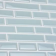Whatever style you decide on, peel and stick wall tiles are an easy way to upgrade the look and functionality of your kitchen and bathroom. Inhome Blue Sea Glass Peel Stick Backsplash Tiles Nh2361 The Home Depot