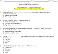 Understanding Viruses Documentary Worksheet Great Sub Plans Tpt
