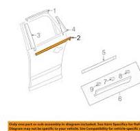 Chevrolet GM OEM Traverse Rear-Window Sweep Belt Felt ...