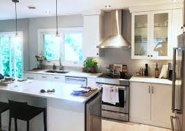 Cuisine bohème blanche vega prem's. White Contemporary Kitchen Make Over Cuisine Blanche Contemporaine Renove Contemporary Kitchen Montreal By Versa Style Design