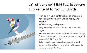 Amazon Com M M Cage Company Bird Cage Light Full Spectrum Led Pet Lamp For Soft Bill Birds Simulates Natural Environment Safe For All Avian Species No Bulbs