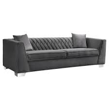 Flexform contemporary living room sofas: Cambridge Contemporary Sofa Velvet Dark Gray Armen Living Target