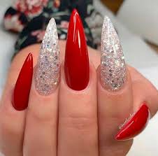 Howard #red nails #sword and. Gorgeous Winter Red Nail Art Designs Stylish Belles