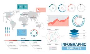 Infographic Templates Progress Analysis Charts Graph Vector