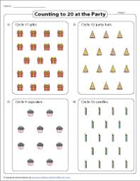 Designed for kids from preschool to first grade, these sorting and categorizing worksheets use colorful illustrations to engage young learners in the practice of matching different objects. Counting To 20 Worksheets