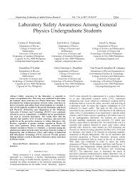 Avoid overcrowding in the laboratory. Pdf Laboratory Safety Awareness Among General Physics Undergraduate Students