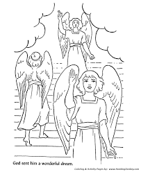 This bible coloring page design belongs to these categories: Jacob S Ladder
