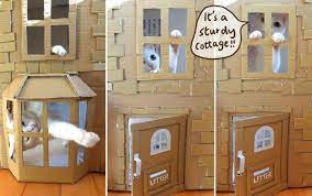 認真魔人 插畫家幫貓做 紙箱別墅 diy sturdy decor