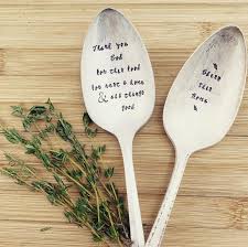 An easter prayer for resurrection day also called easter sunday. Handstamped Serving Spoons Grace Holiday Gathering Religious Prayer Bless This Home Easter Dinner Handmade Hostess Gift Serving Utensils Kitchen Dining Home Living Kromasol Com