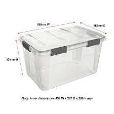 Whether you're packing a heavy load or need a tote for fragile items, use stack it right. Ezy Storage Weathertight Container 50l Officeworks