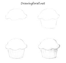 How To Draw A Muffin Http Www Drawingforall Net How To Draw A Muffin Kids Drawing Projects Doodle Drawings Drawing Tutorial Easy