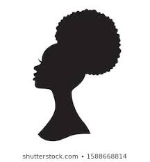 Vector Illustration Black Woman Afro Hair Stock Vector Royalty Free 1199920558 Black Woman Silhouette Black Women Art Silhouette Art