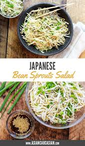 Easy Japanese Bean Sprouts Salad Asian Caucasian Food Blog Recipe Bean Sprout Recipes Healthy Asian Recipes Bean Sprout Salad