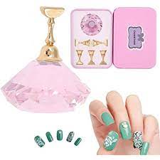 Nail Art Tip Holder Display Stand Magnetic Alloy Nail Tips Stand Base For Salon Diy And Practice Manicure Tools Pink Nail Art Hacks Manicure Tools Manicure