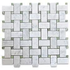 It is quarried in italy. Buy Stone Center Online Carrara White Italian Carrera Marble Basketweave Mosaic Tile Green Dots 1x2 Polished Venato Bianco Bathroom Kitchen Wall Floor Tile Online In Uae B00hbhltfu