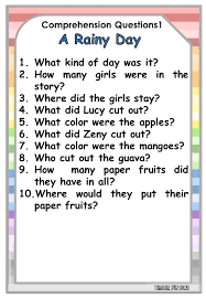 What is the author telling the reader? Teacher Fun Files English Stories With Reading Comprehension Questions