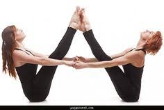 To perform the chair and mountain easy yoga poses for two people the first partner begins in the chair position while the second partner places a foot atop the thighs of the first partner, just above the knee. 15 Yoga Posses For Two People Ideas Yoga Poses For Two Yoga Posses Yoga Poses