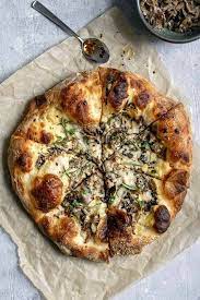 Vegan Caramelized Mushroom Pizza Recipe Mushroom Pizza Stuffed Mushrooms Mushroom Pizza Recipes