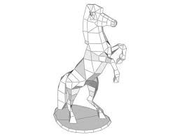 Paper Craft Name Animal Paper Model Horse Ver 2 Free Template Downloaddescription This Animal Paper Model Is A Paper Models Paper Animals Free Paper Models