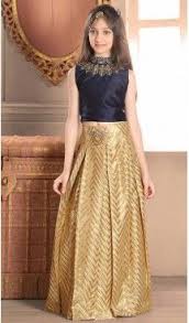 Blue Color Banglory Silk Fabric Party Wear Readymade Kids Girl Lehenga Choli Fh00011002 Kidsgowns Ki Gowns For Girls Kids Lehenga Choli Kids Dress Patterns