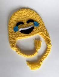 Crochet Emoji Hat Crochet Hat Kids Knit Emoji Hat Winter Etsy In 2021 Crochet Hats Crochet Kids Hats Crochet Character Hats