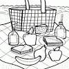Easy and free to print picnic coloring pages for children. 1