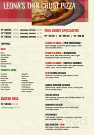 Leonos restaurant « back to cynthiana, ky. Leona S Menu In Chicago Illinois Usa