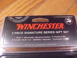 Winchester cleaning kits 15 piece brass & steel punch set. Winchester 3 Piece Signature Knife Set In Gift Tin For Sale At Gunauction Com 9799178