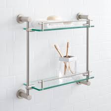 Ceeley Tempered Glass Shelf Two Shelves Bathroom Shelves Bathroom Accessories Bathroom Glass Bathroom Shelves Tempered Glass Shelves Shower Shelves